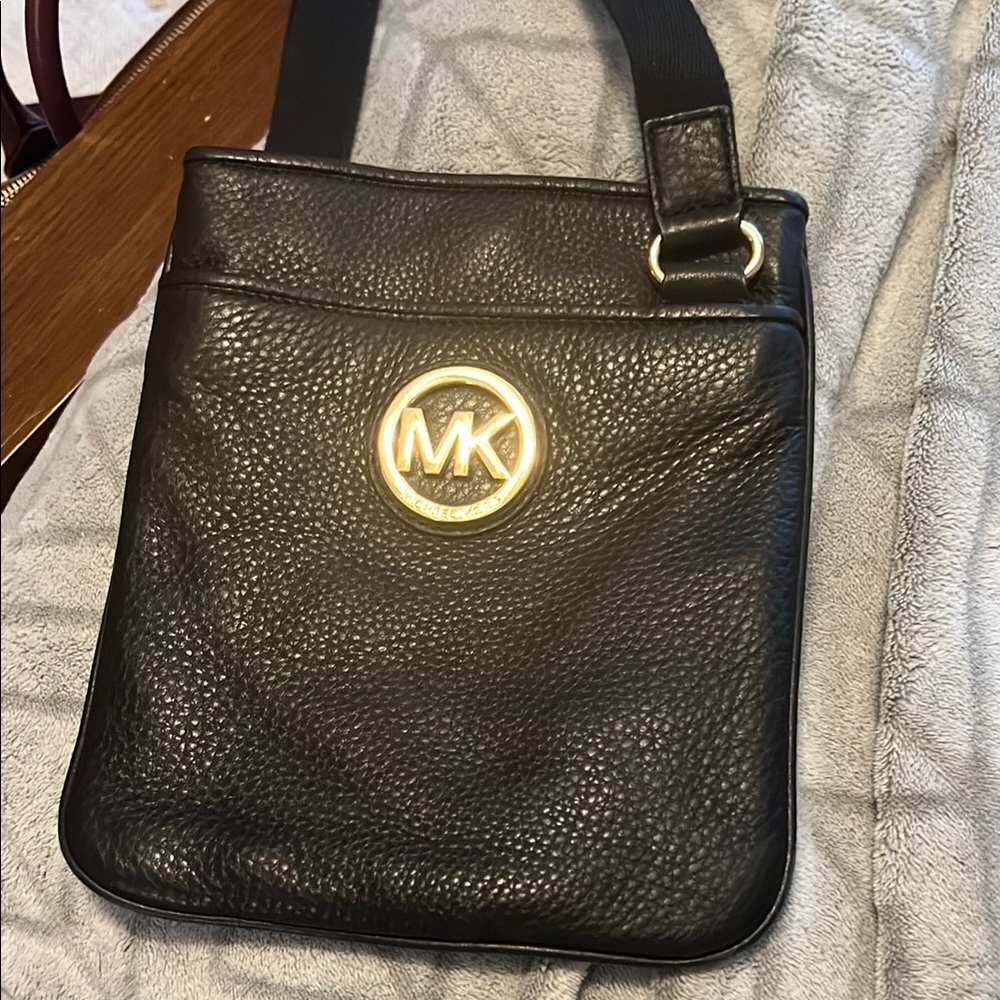 Michael Kors Small Black Leather Crossbody Bag
